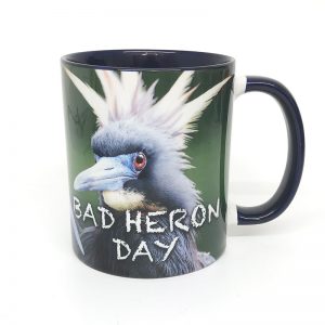 BAD HERON DAY mug 15 oz. blue interior